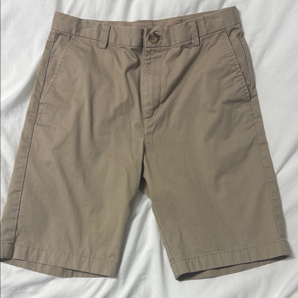 Vineyard Vines Tan Chino Shorts Flat Front
